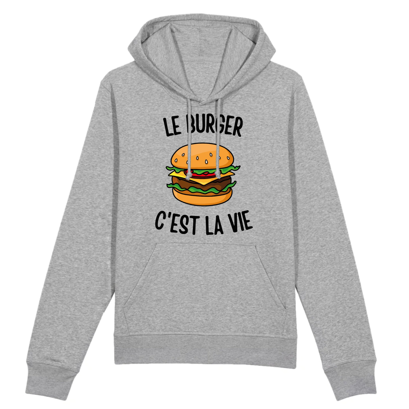 Sweat Capuche Adulte Le burger c'est la vie