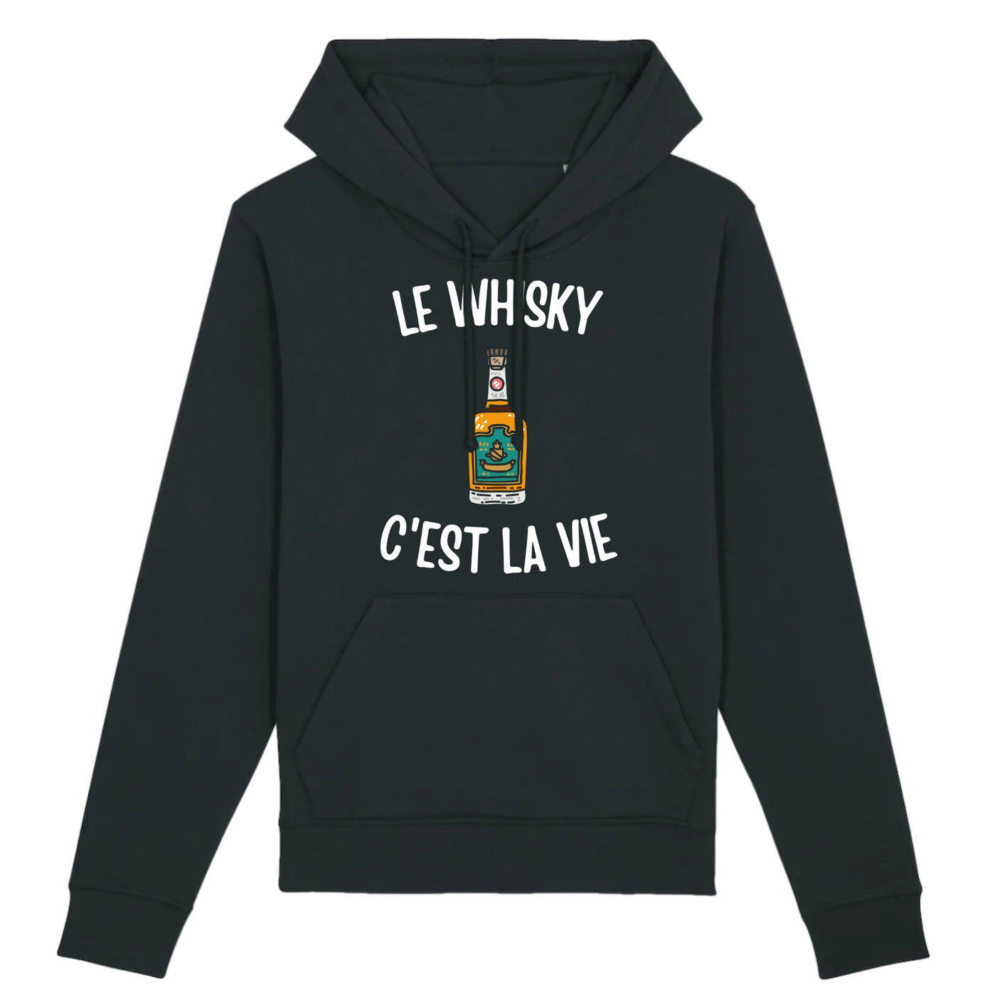 Sweat Capuche Adulte Le whisky c'est la vie