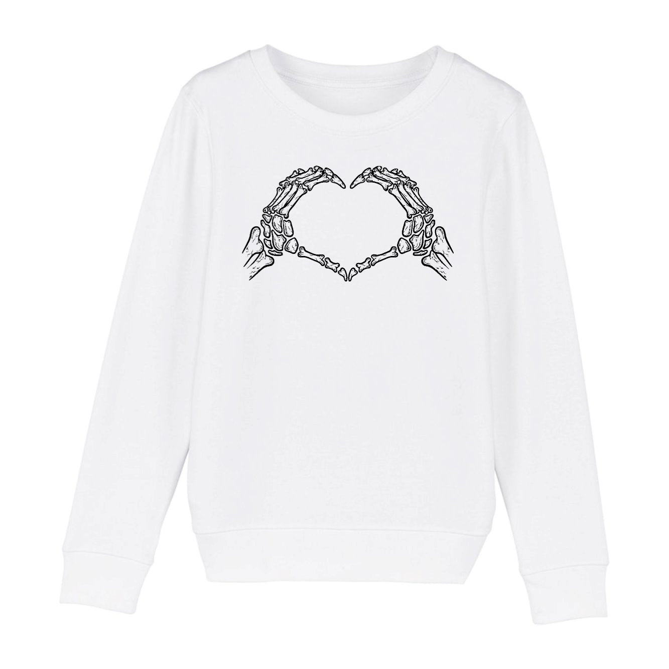 Sweat Enfant Coeur mains squelette