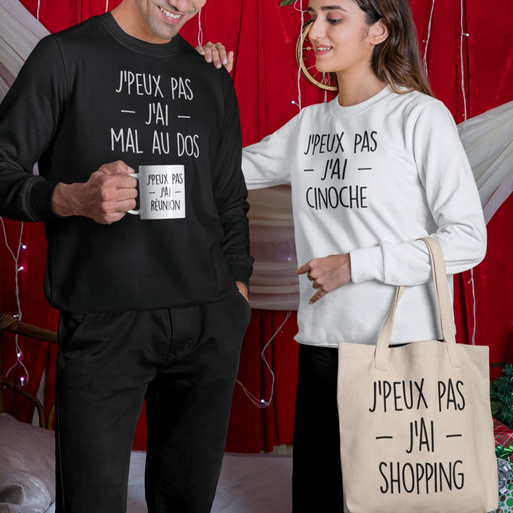 Sweat Enfant Personnalisé J'peux pas j'ai "votre texte"