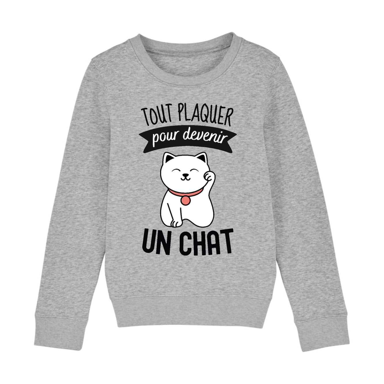 Sweat Enfant Tout plaquer pour devenir un chat