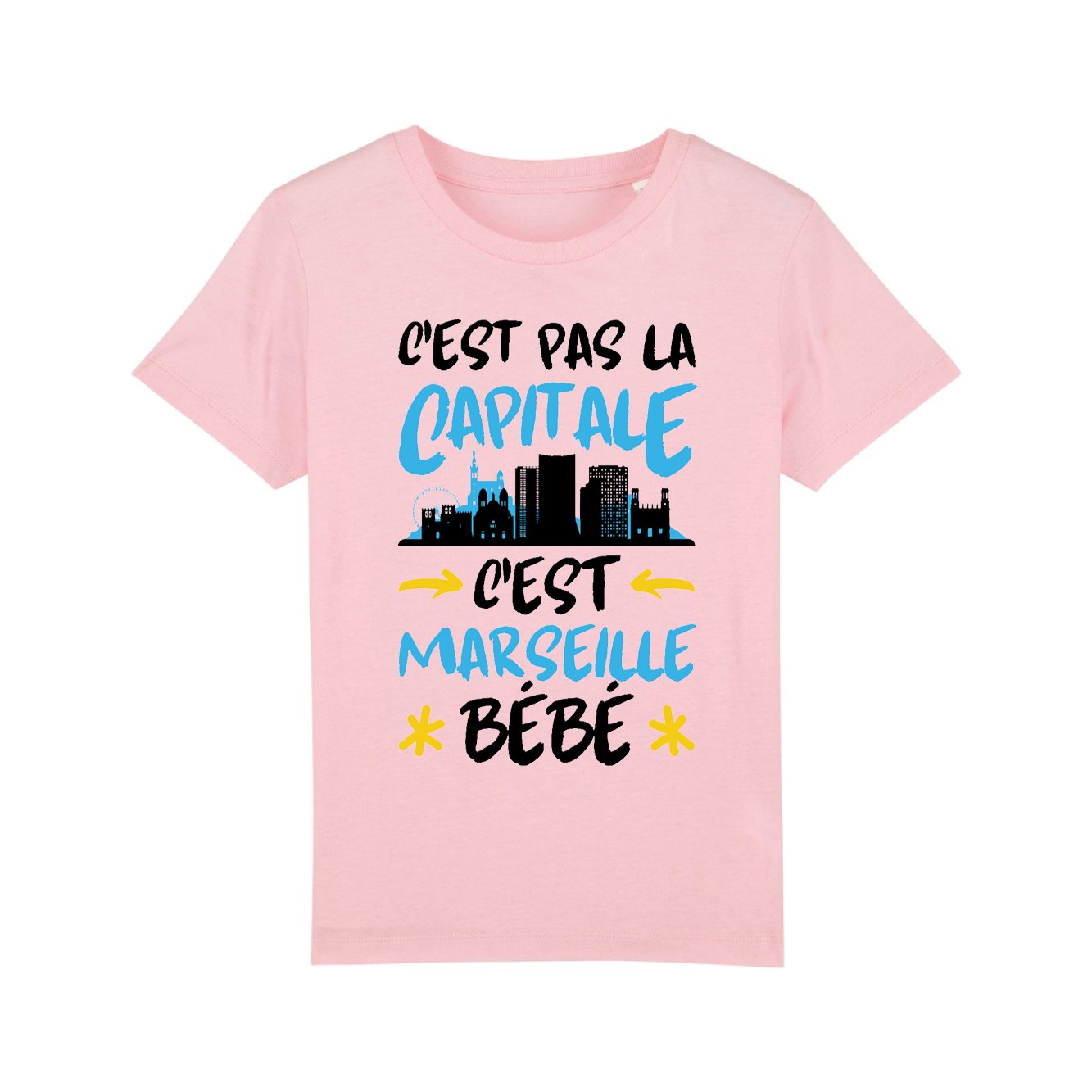 T-Shirt Enfant C'est pas la capitale c'est Marseille bébé
