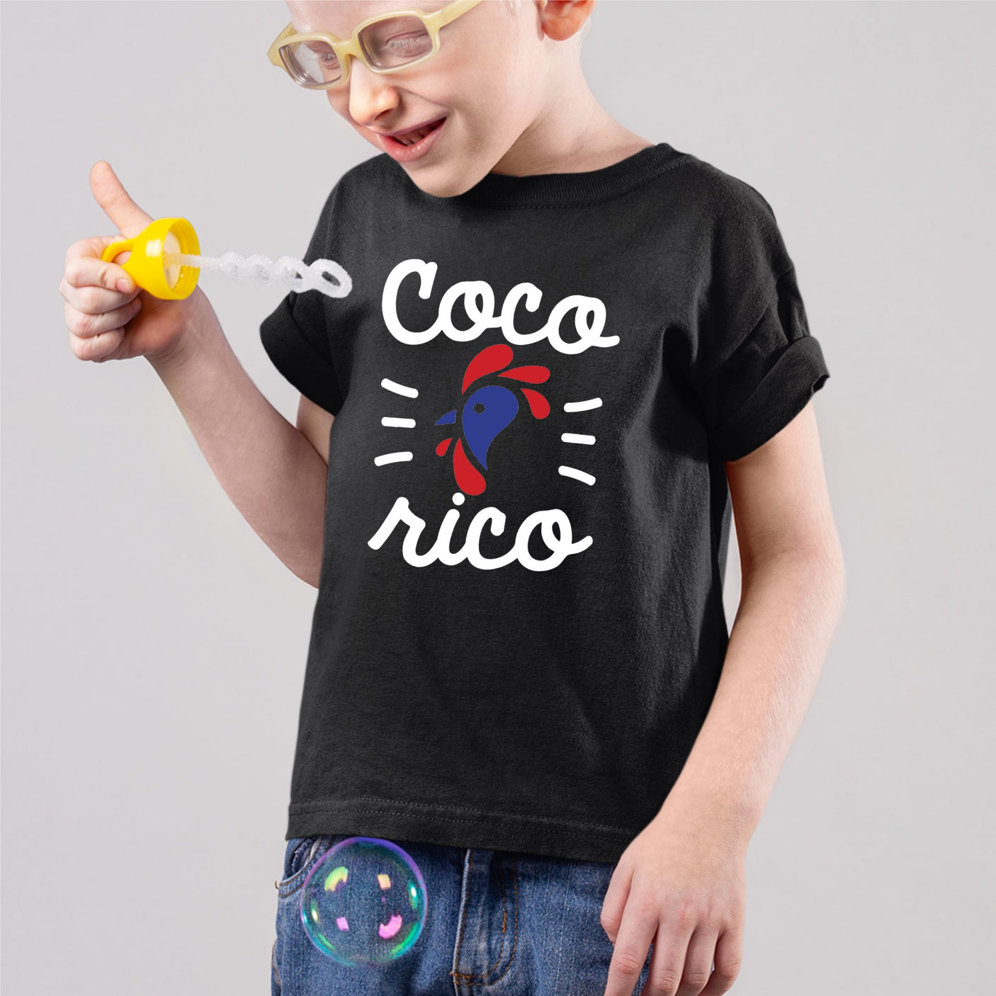 T-Shirt Enfant Cocorico Noir