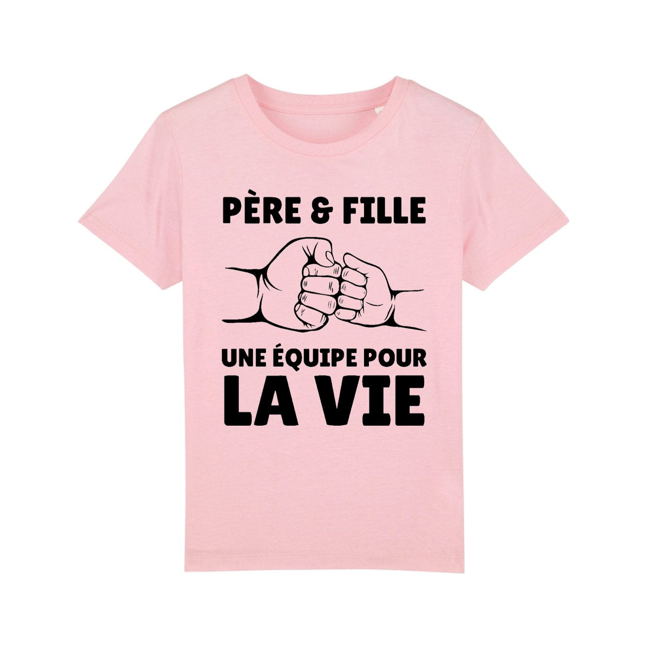 T-Shirt Enfant Père et fille une équipe pour la vie
