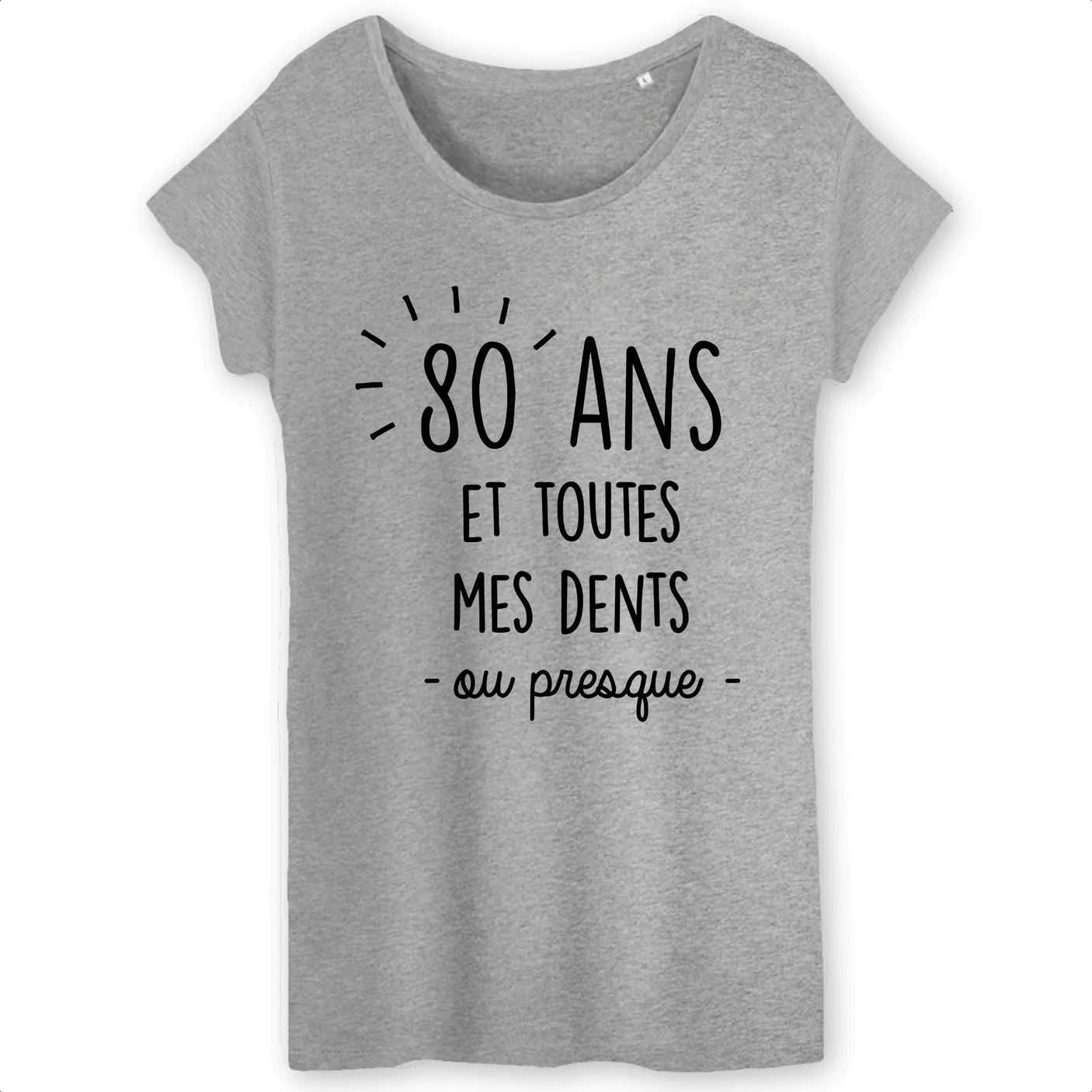 T-Shirt Femme Anniversaire 80 ans