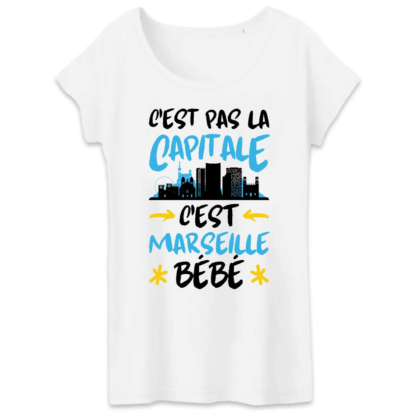 T-Shirt Femme C'est pas la capitale c'est Marseille bébé