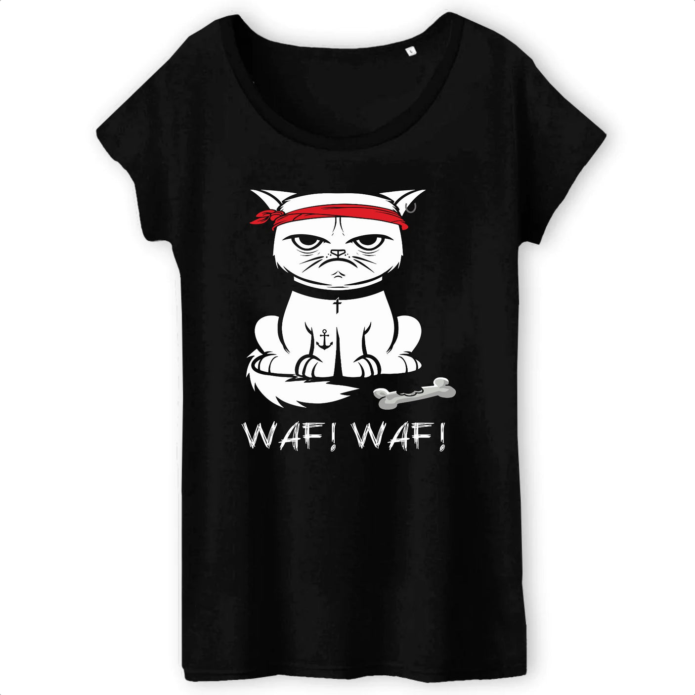 T-Shirt Femme Chat bad boy