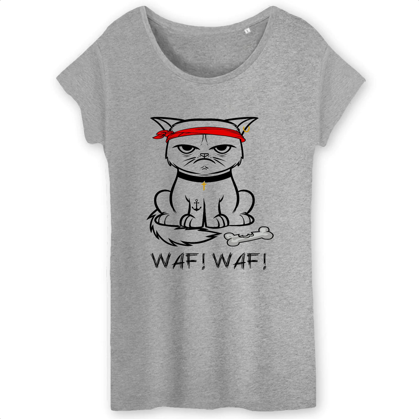 T-Shirt Femme Chat bad boy