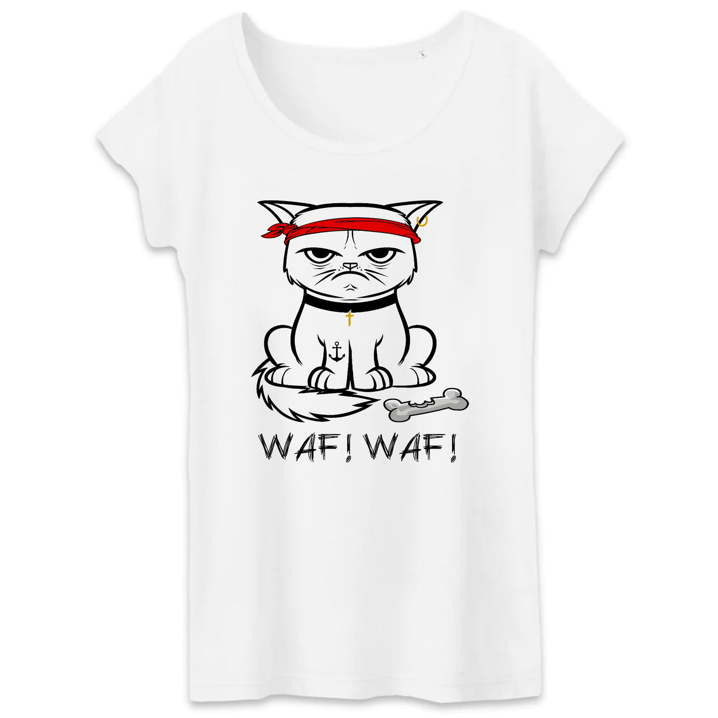 T-Shirt Femme Chat bad boy
