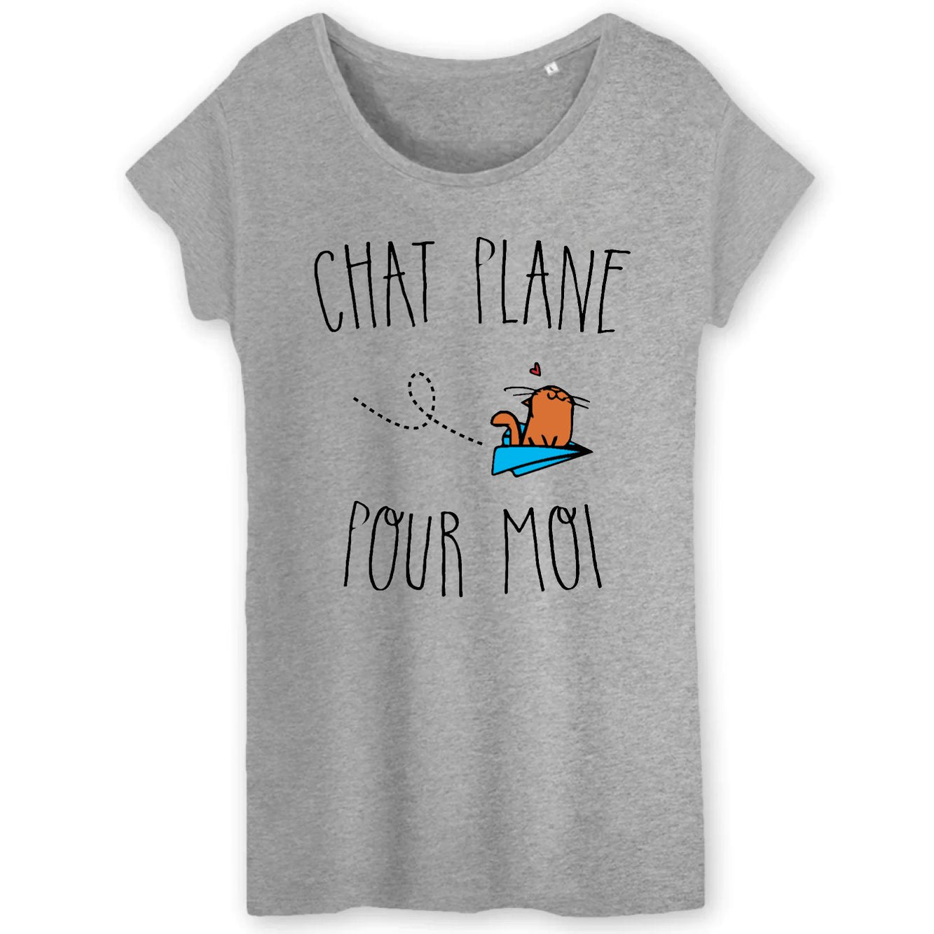 T-Shirt Femme Chat plane pour moi