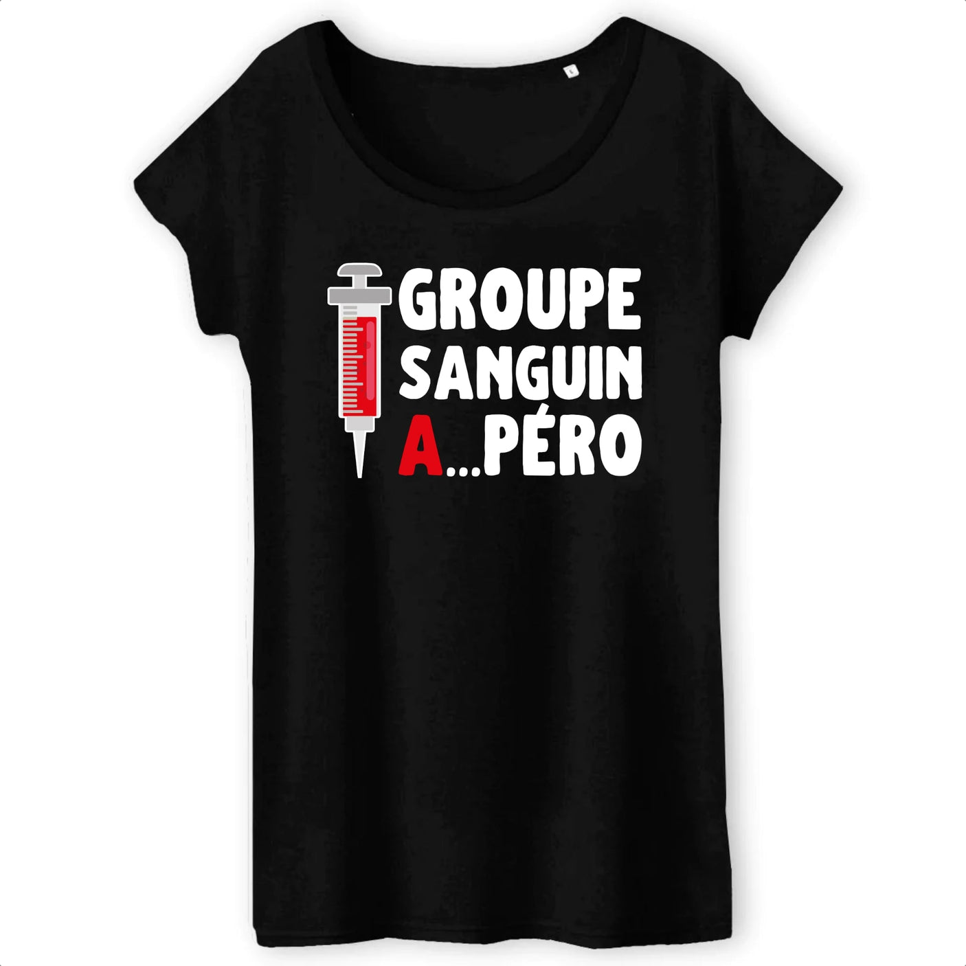 T-Shirt Femme Groupe sanguin Apéro