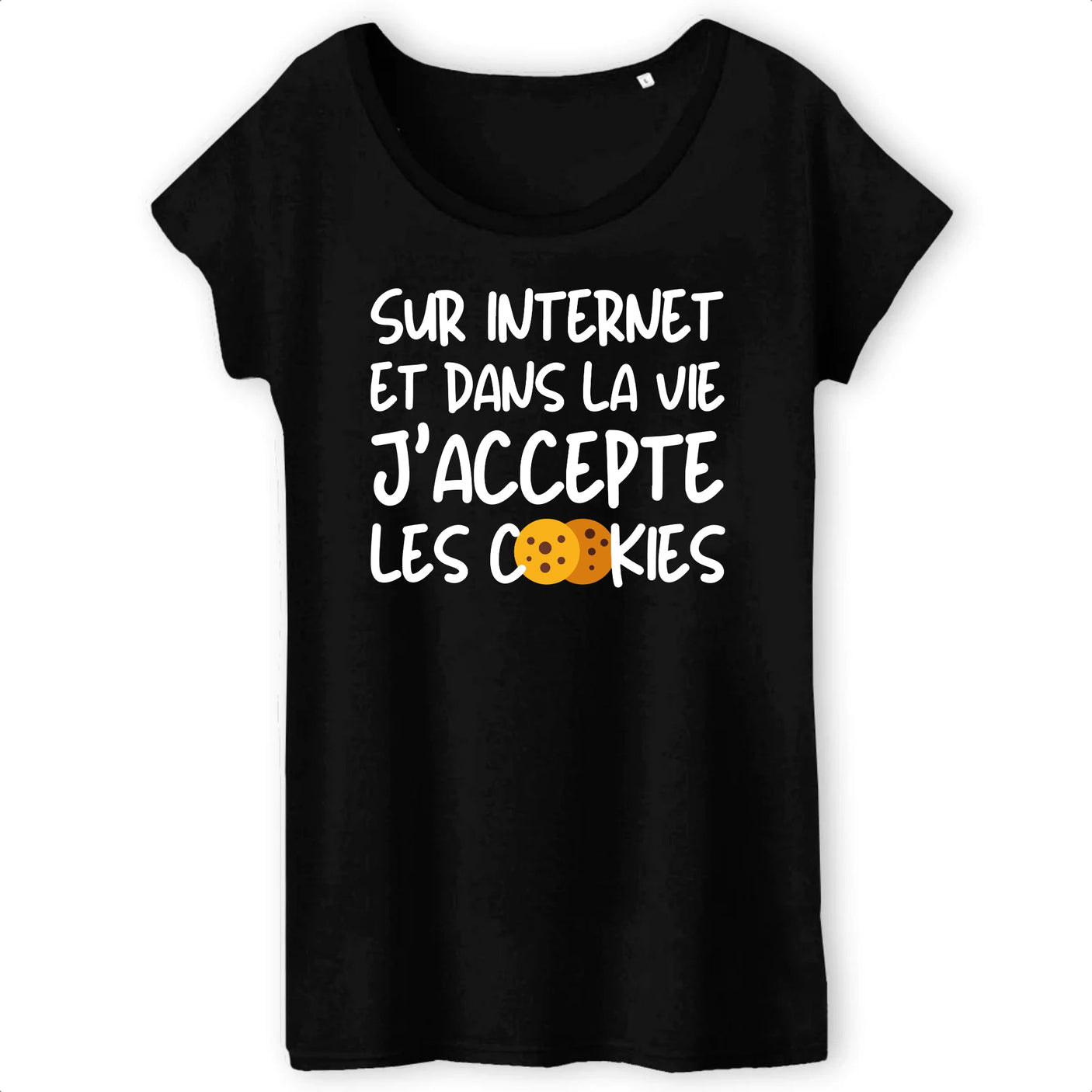 T-Shirt Femme J'accepte les cookies