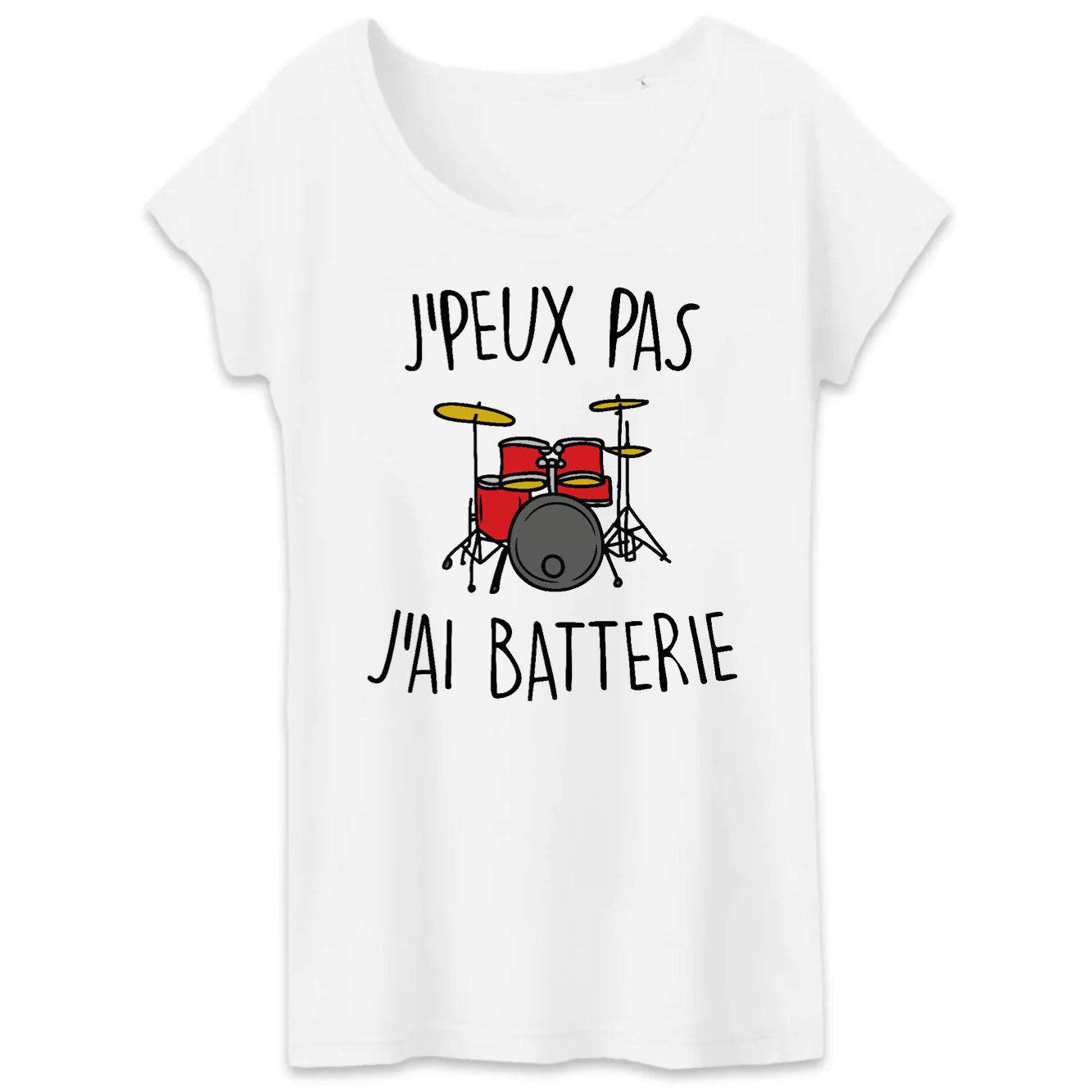T-Shirt Femme J'peux pas j'ai batterie
