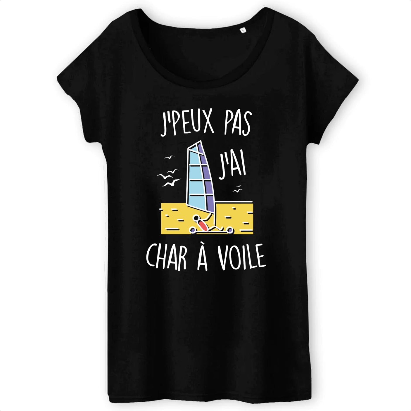 T-Shirt Femme J'peux pas j'ai char à voile