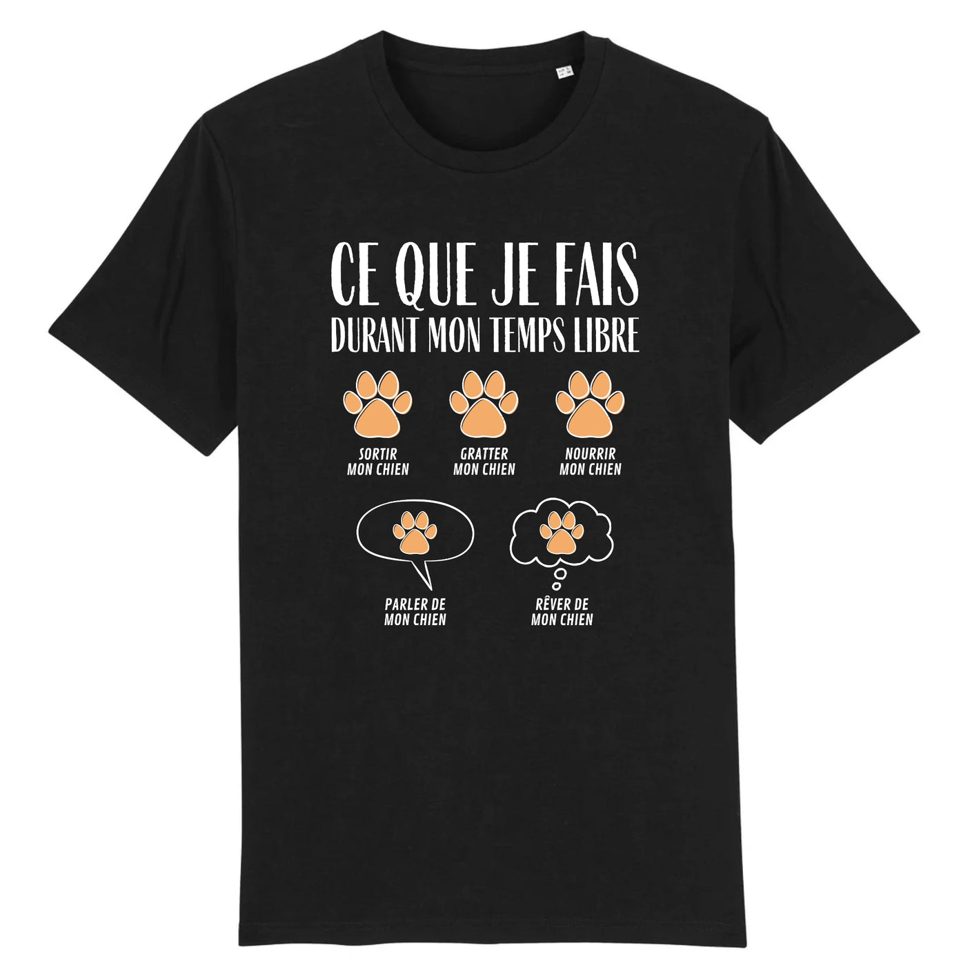 T-Shirt Homme Ce que je fais durant mon temps libre Chien