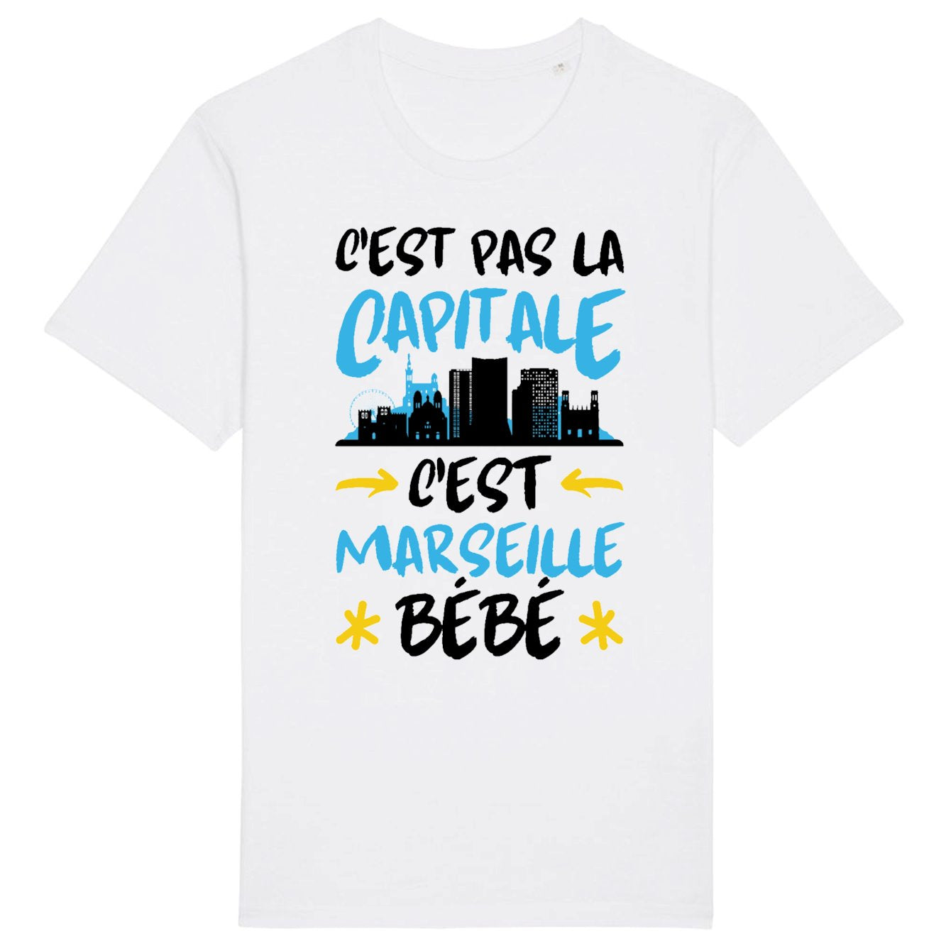 T-Shirt Homme C'est pas la capitale c'est Marseille bébé