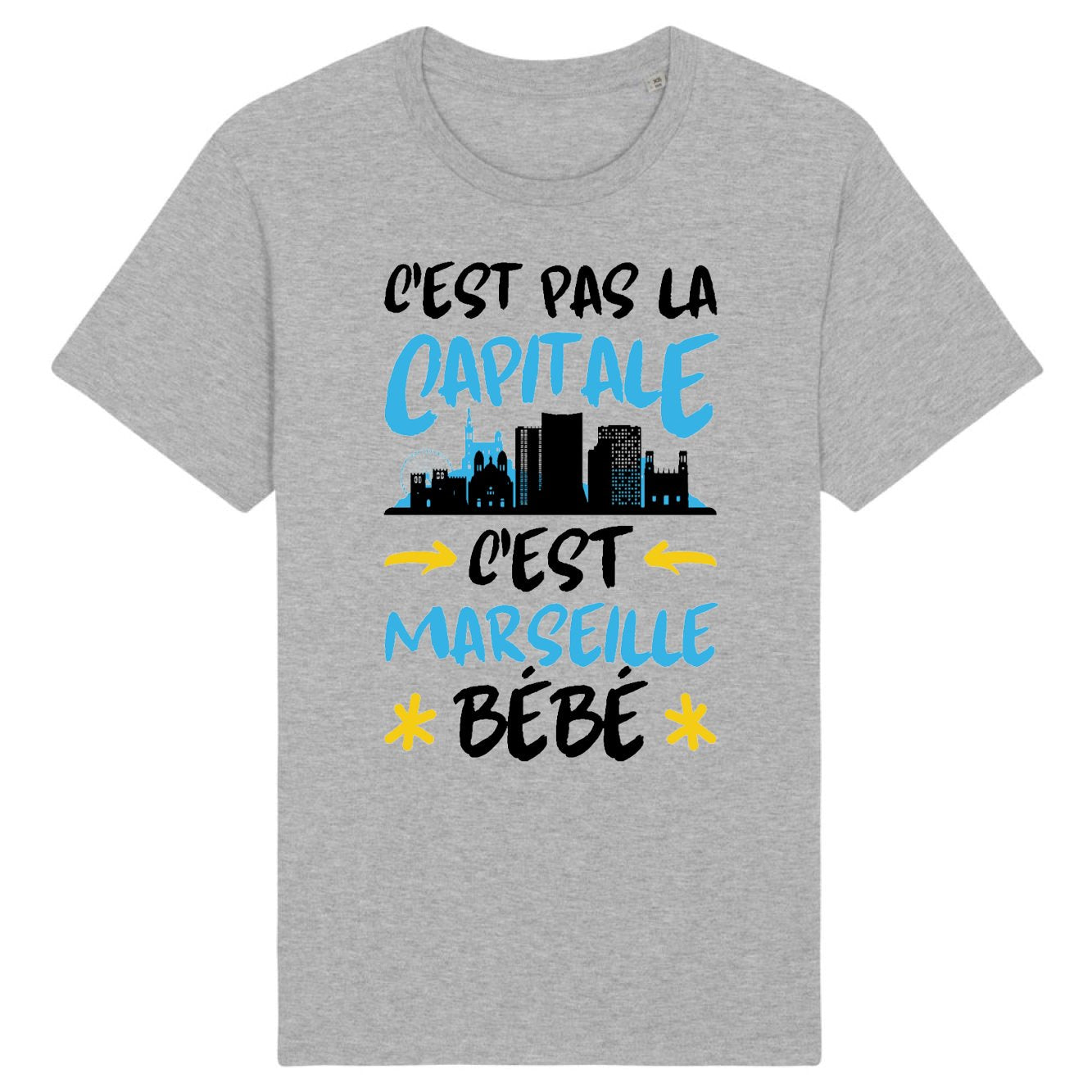 T-Shirt Homme C'est pas la capitale c'est Marseille bébé