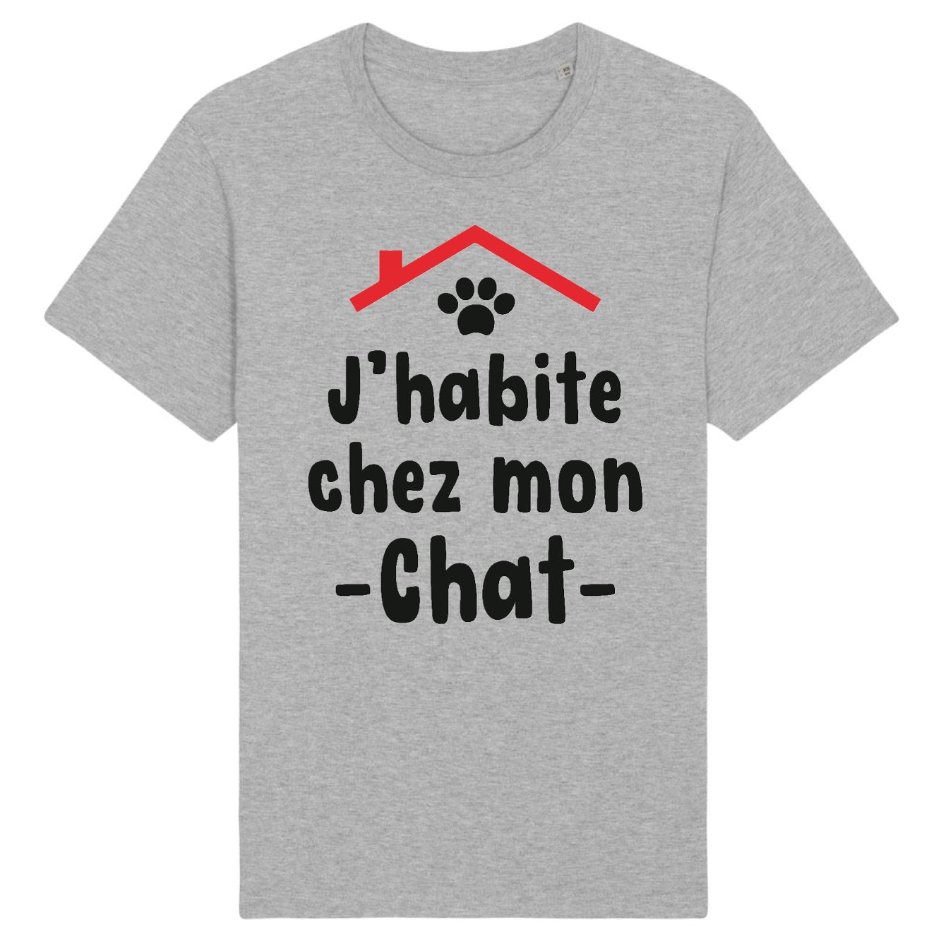 T-Shirt Homme J'habite chez mon chat