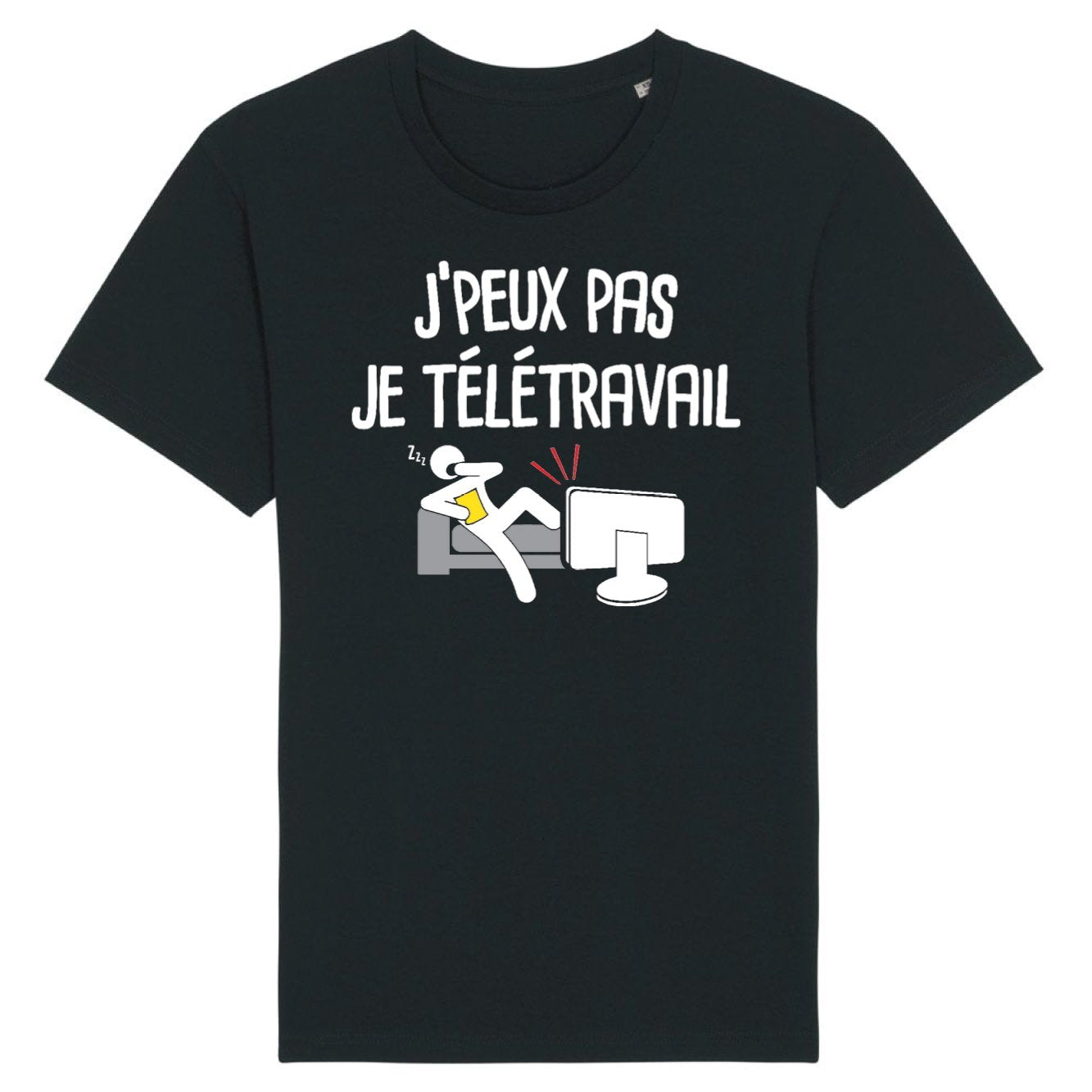 T-Shirt Homme J'peux pas je télétravail