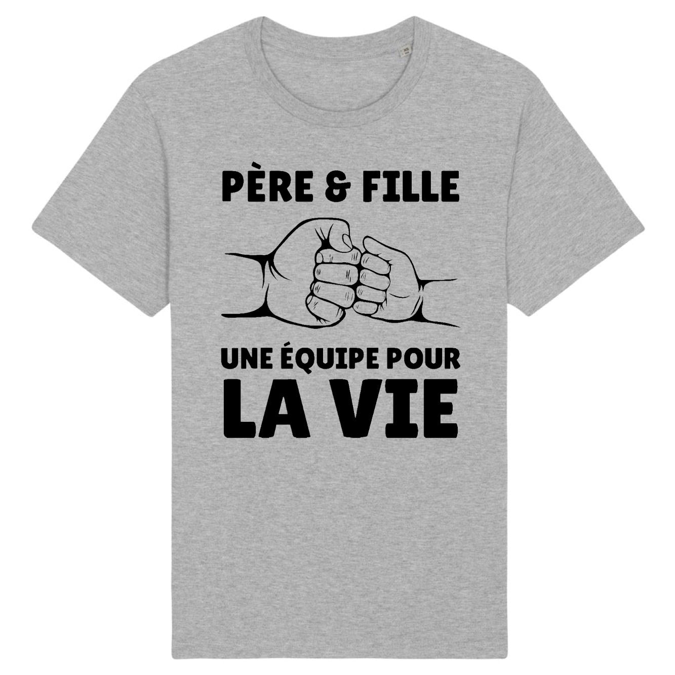 T-Shirt Homme Père et fille une équipe pour la vie