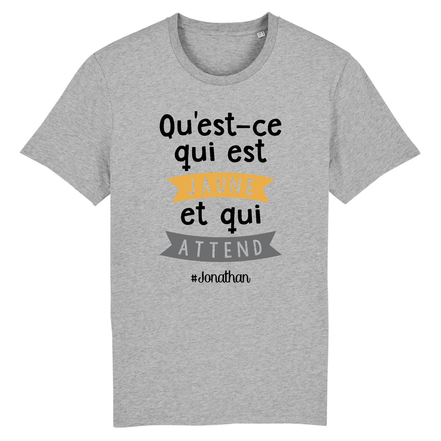 T-Shirt Homme Qu'est-ce qui est jaune Jonathan