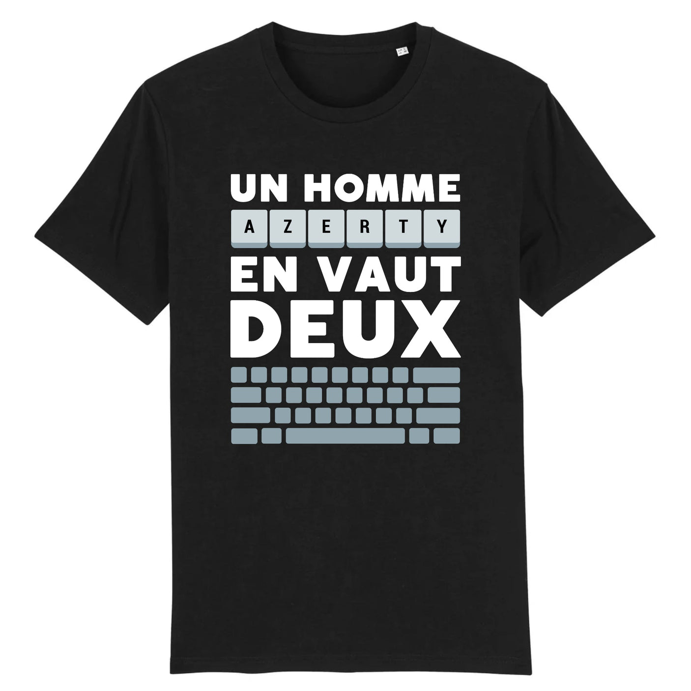 T-Shirt Homme Un homme AZERTY en vaut deux