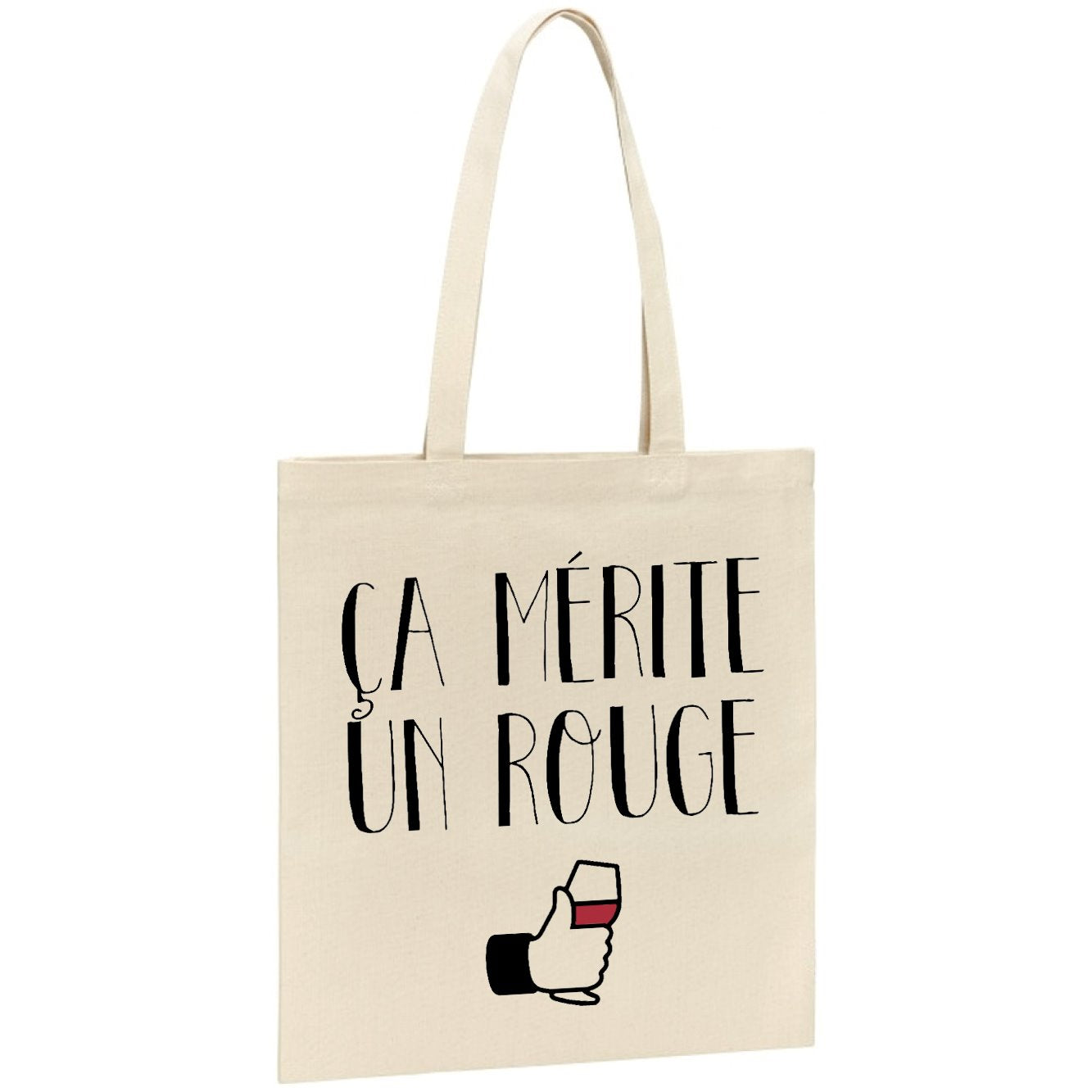 Tote bag Ça mérite un rouge