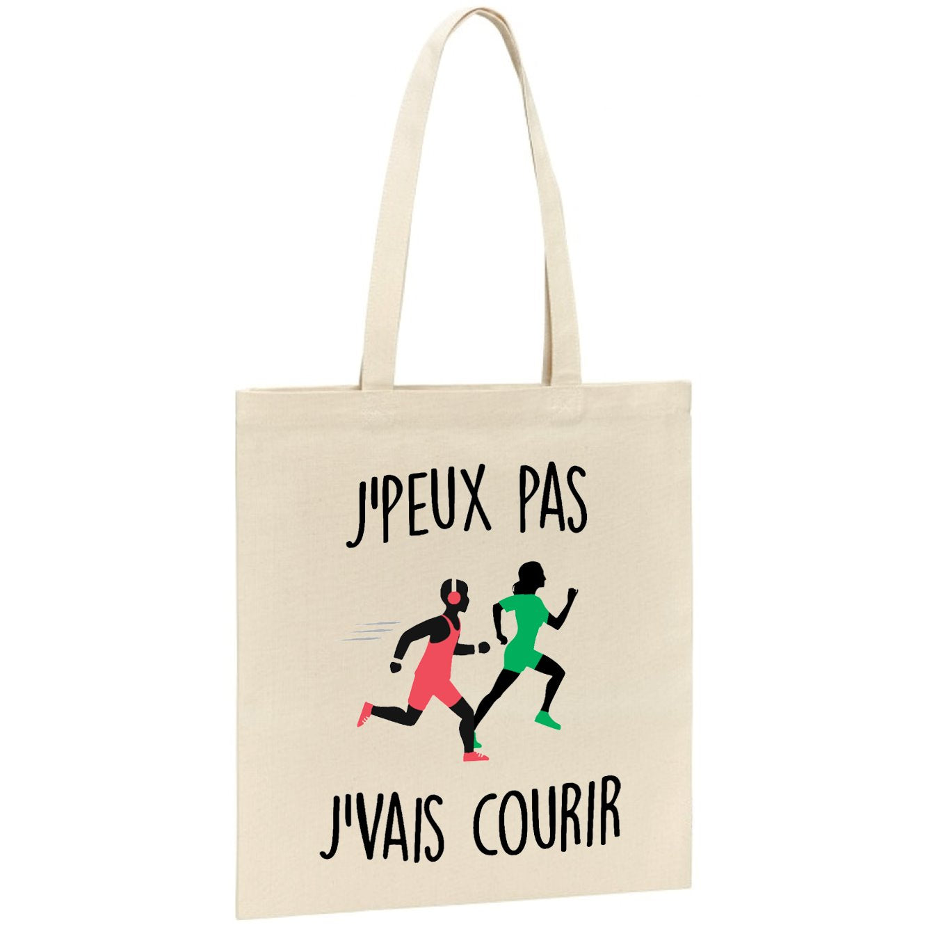 Tote bag J'peux pas j'vais courir