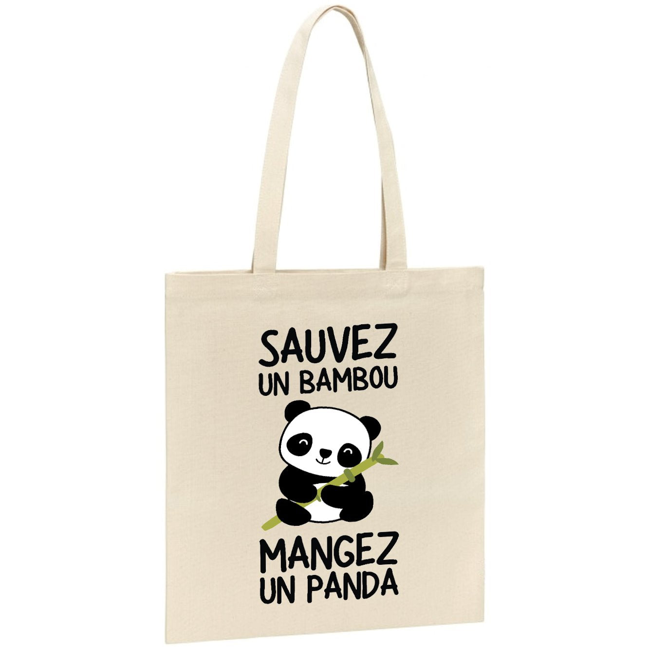Tote bag Sauvez un bambou, mangez un panda