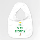 Bavoir Bébé Ça sent le sapin Blanc