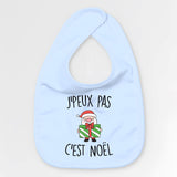 Bavoir Bébé J'peux pas c'est Noël Bleu