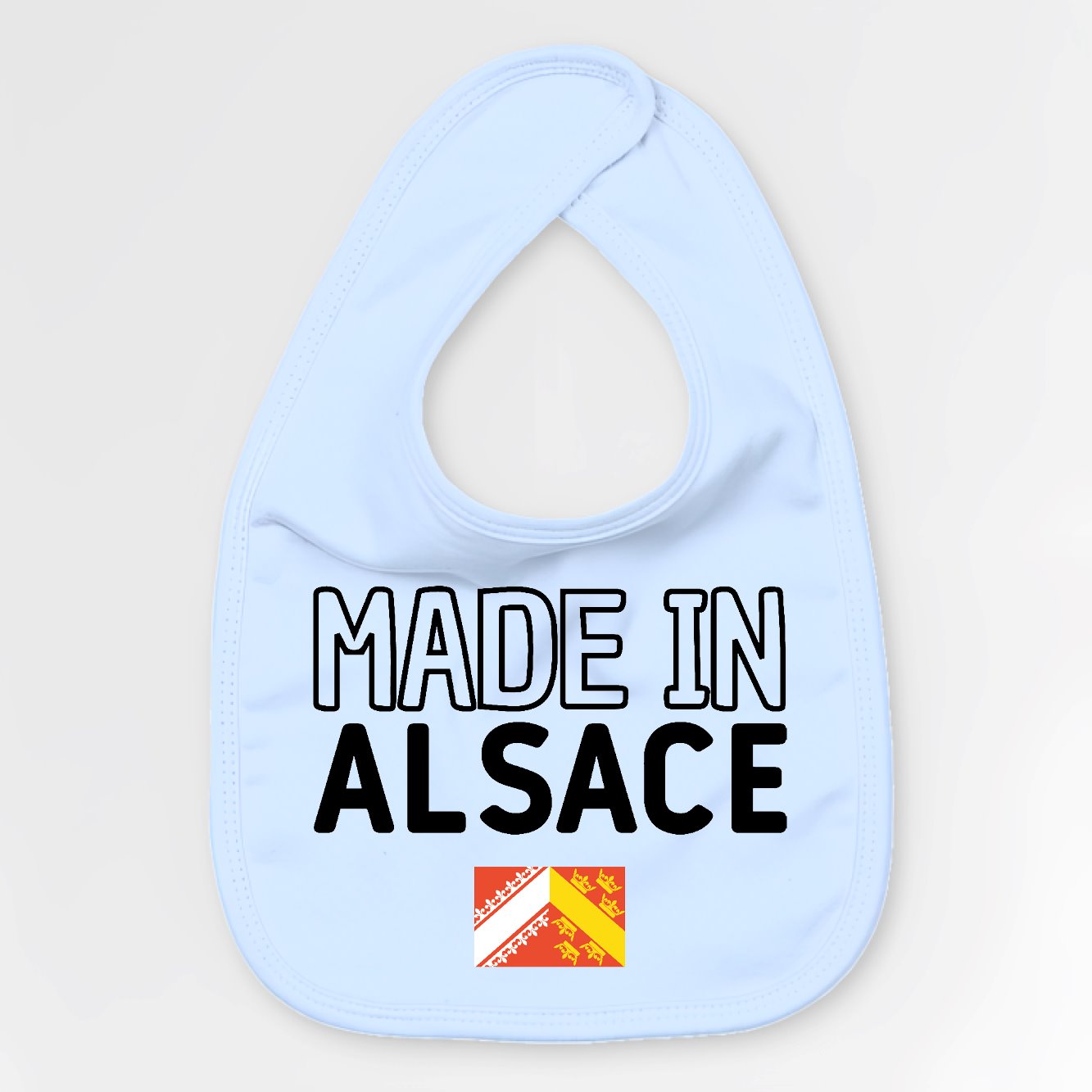 Bavoir Bébé Made in Alsace Bleu