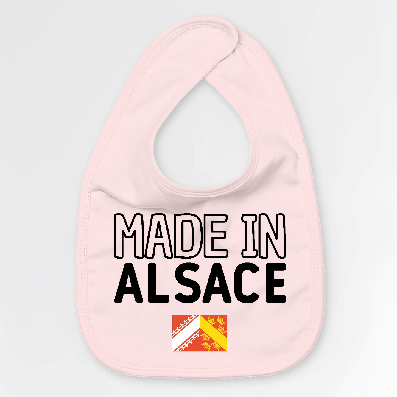 Bavoir Bébé Made in Alsace Rose