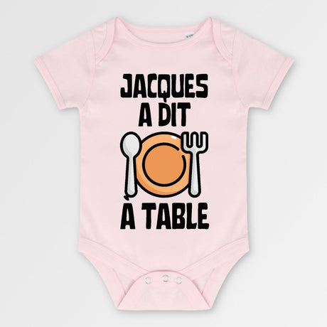 Body Bébé Jacques a dit à table Rose