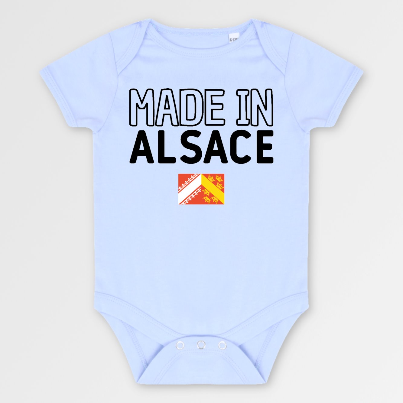 Body Bébé Made in Alsace Bleu