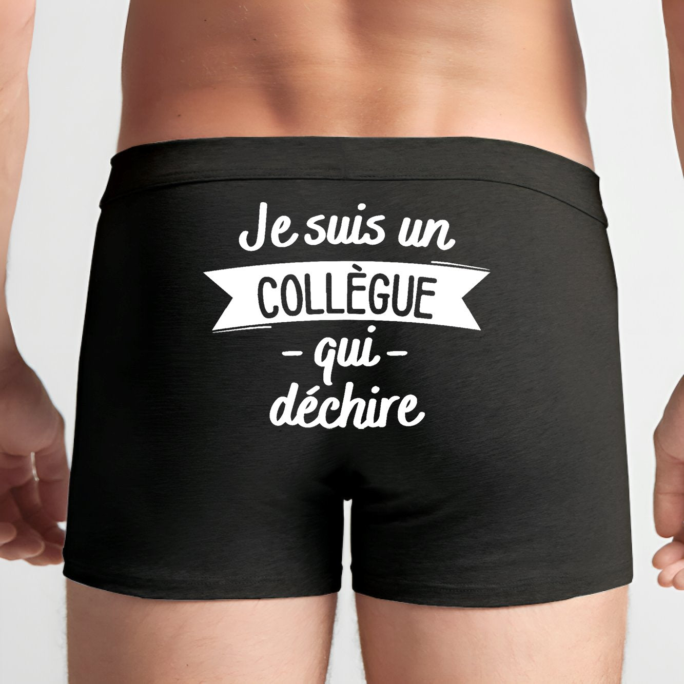 Boxer Homme Collègue qui déchire Noir