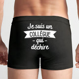 Boxer Homme Collègue qui déchire Noir