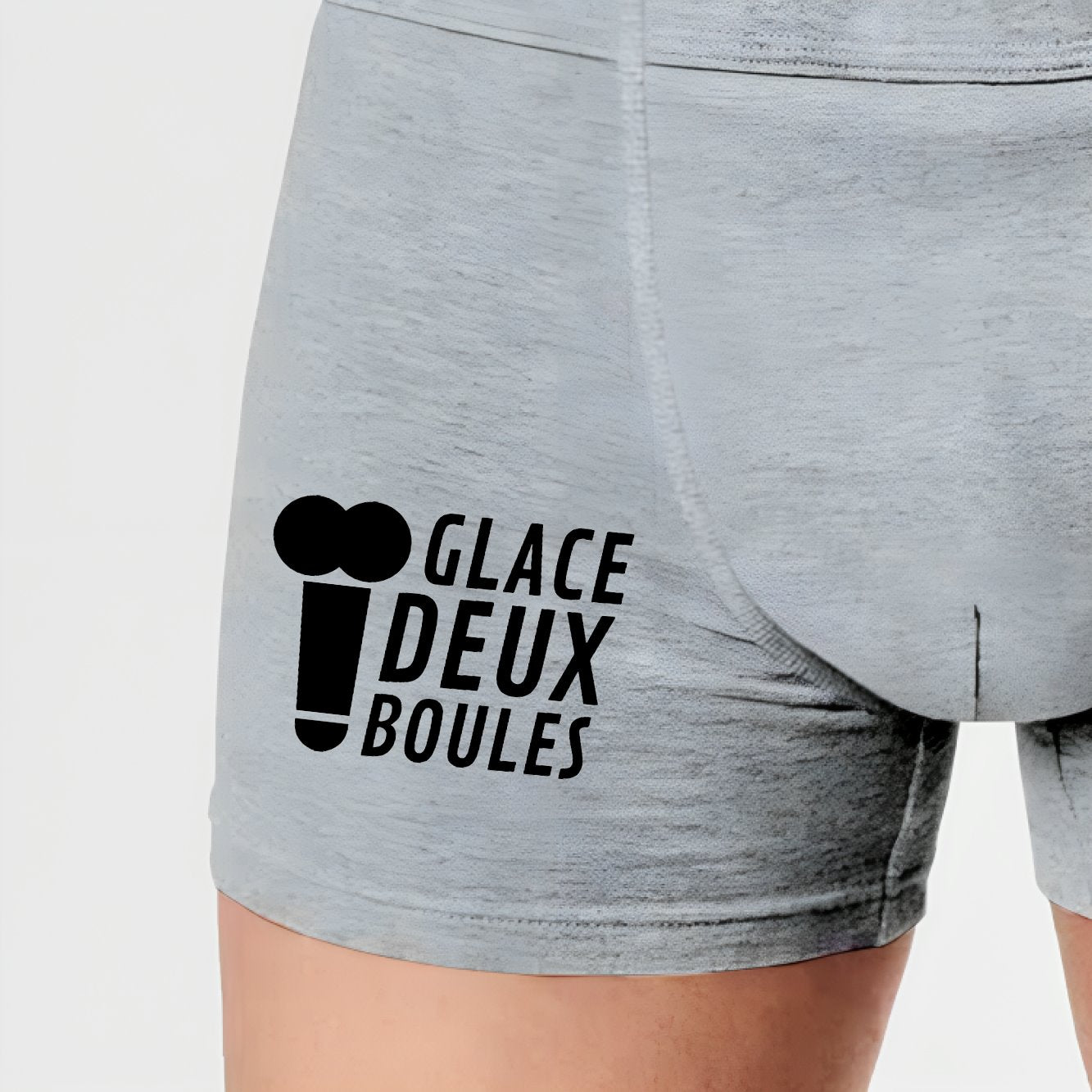 Boxer Homme Glace deux boules Gris