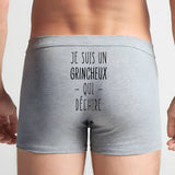 Boxer Homme Grincheux qui déchire Gris