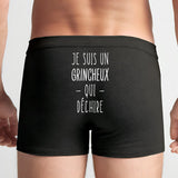 Boxer Homme Grincheux qui déchire Noir