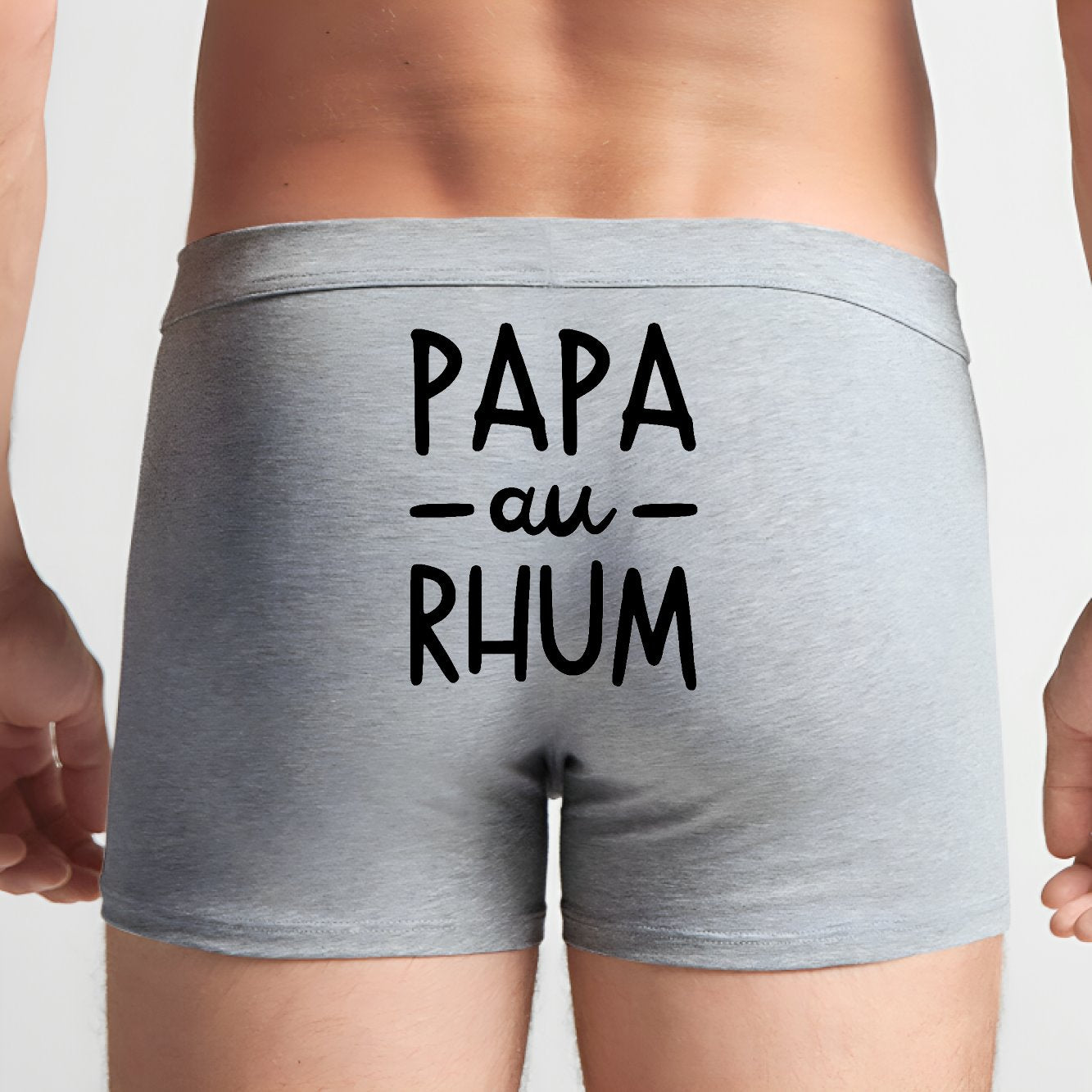 Boxer Homme Papa au rhum Gris