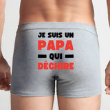 Boxer Homme Papa qui déchire Gris