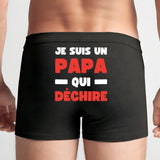 Boxer Homme Papa qui déchire Noir