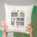 Coussin Bonne fête à la meilleure des mamans Beige