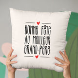 Coussin Bonne fête au meilleur grand-père Beige