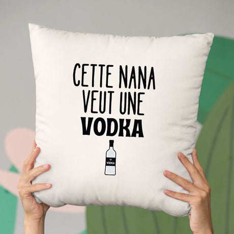 Coussin Cette nana veut un vodka Beige