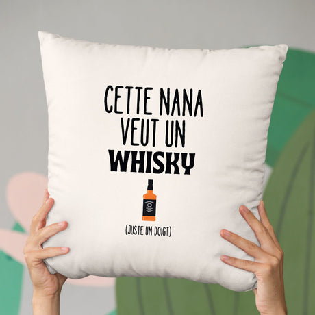 Coussin Cette nana veut un whisky Beige