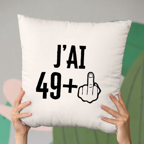 Coussin J'ai 50 ans 49 + 1 Beige