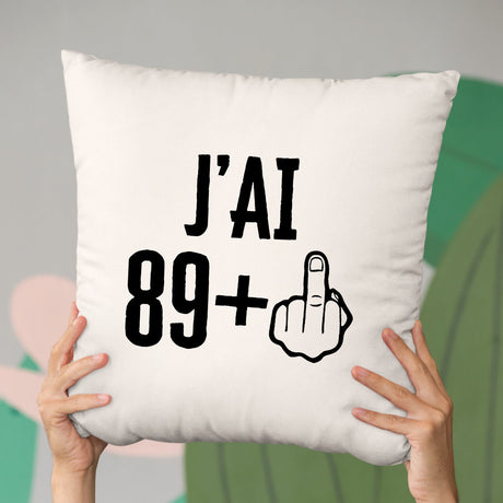 Coussin J'ai 90 ans 89 + 1 Beige