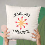 Coussin Je sais faire l'hélicobite Beige